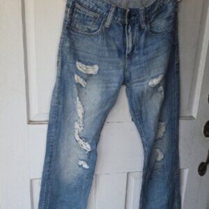 Express Men's Light Blue Straight Jeans